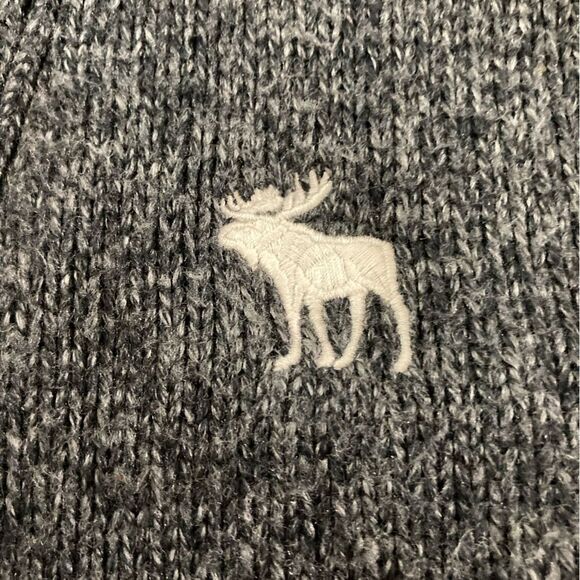 Abercrombie & Fitch Men’s S Gray Shawl Collar Cardigan Sweater Preppy Casual - Picture 4 of 9